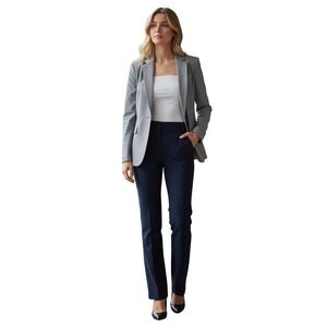 Banana Republic Gray Glen check 70%‎ Wool Tailored Blazer Jacket 4 NWOT $228